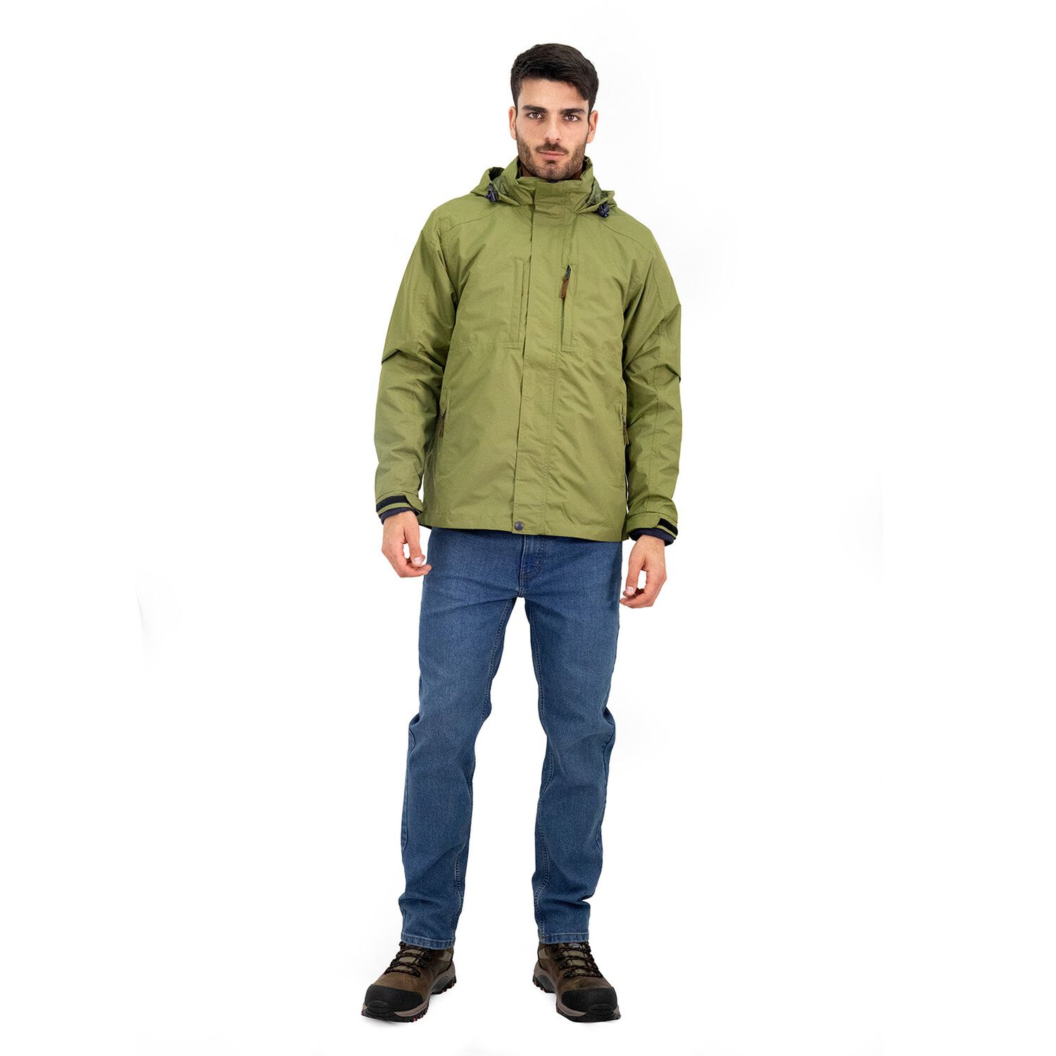 Parka Desmontable Quebec Ottawa 3 En 1 Verde Oliva image number 6.0